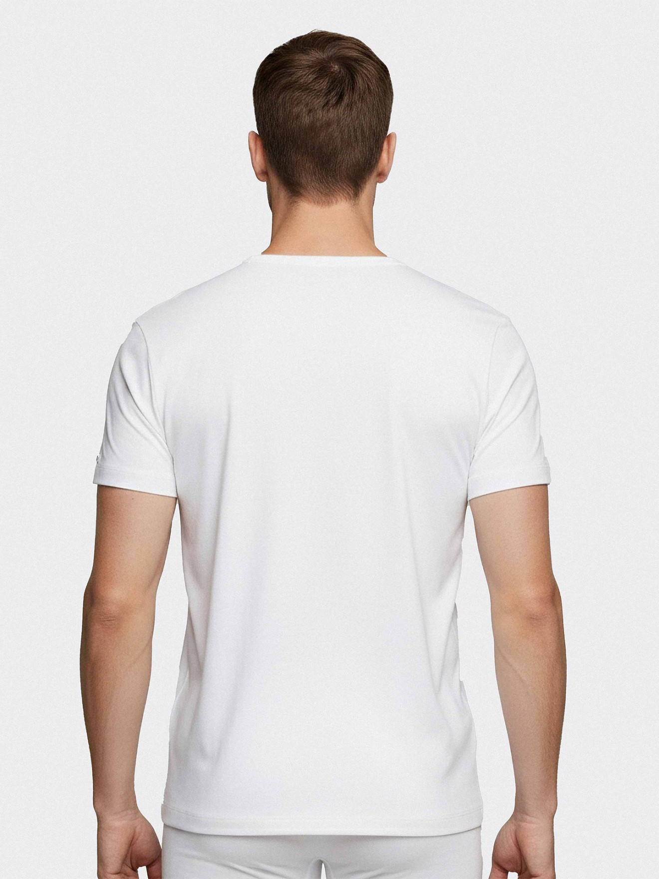 T-shirt Cotton Stretch Decote em V
