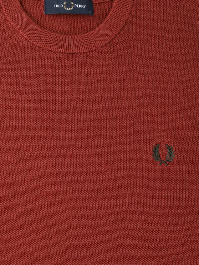 Camisola com Pespontos em Piqué