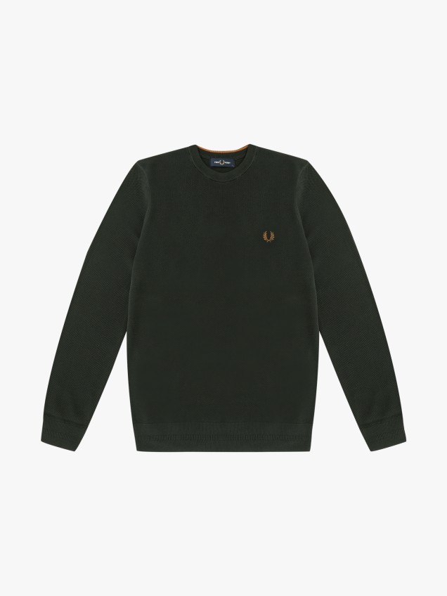 Camisola com Pespontos em Piqué