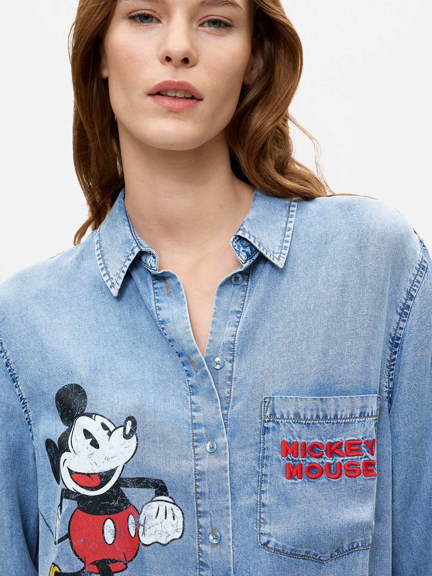 Camisa Denim Mickey Disney