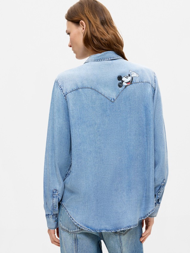 Camisa Denim Mickey Disney