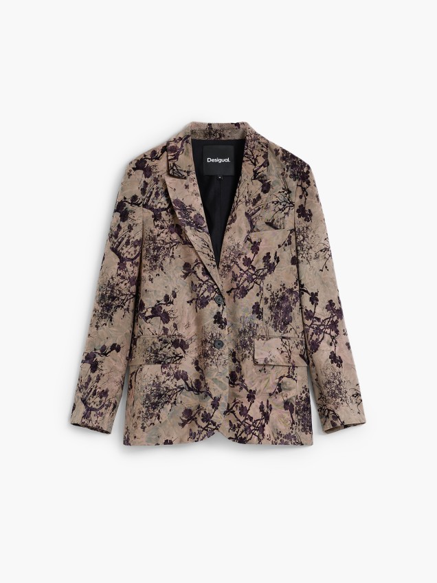 Blazer com Padrão Floral