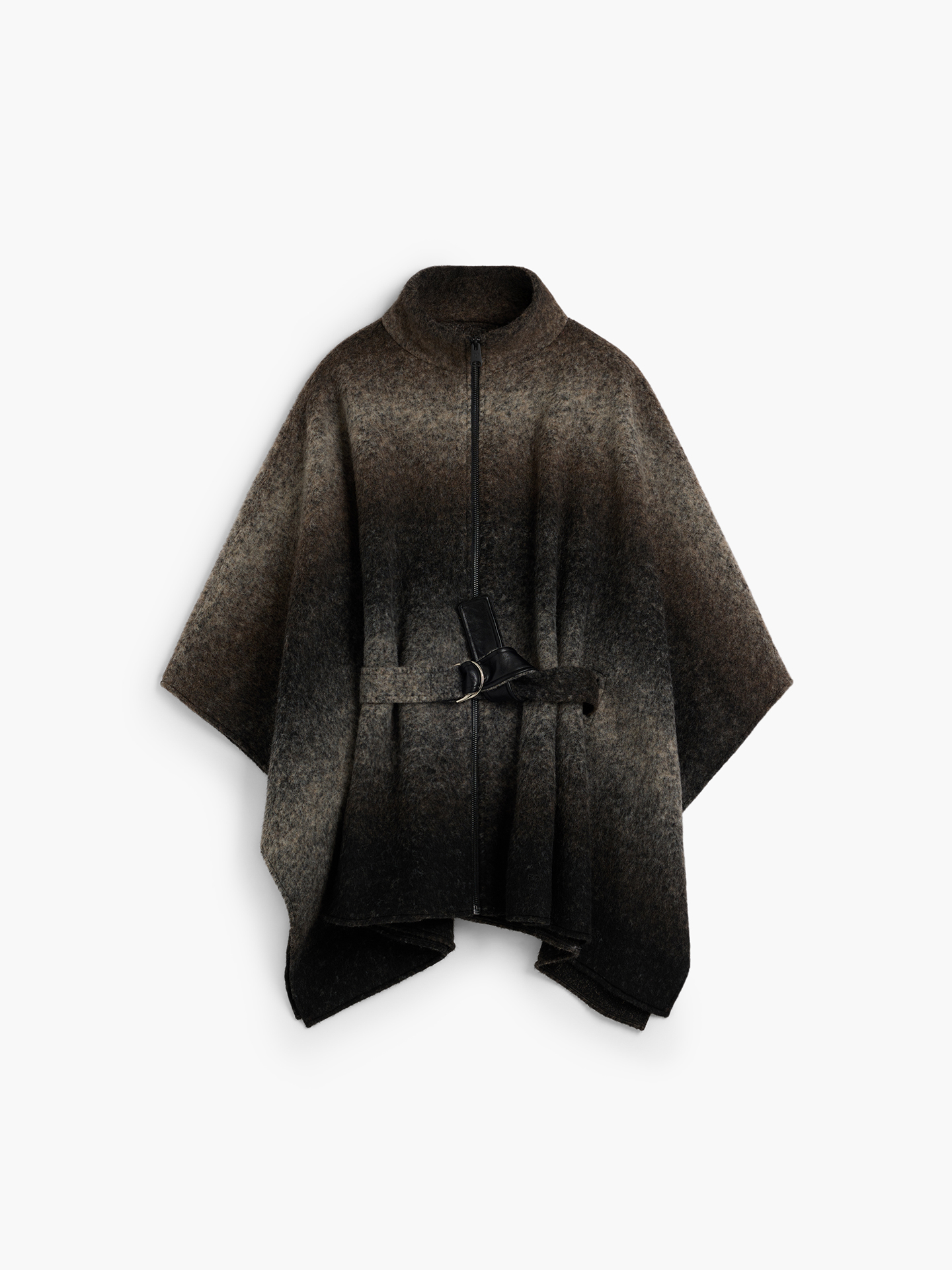 Poncho com Cinto e Fecho de Correr