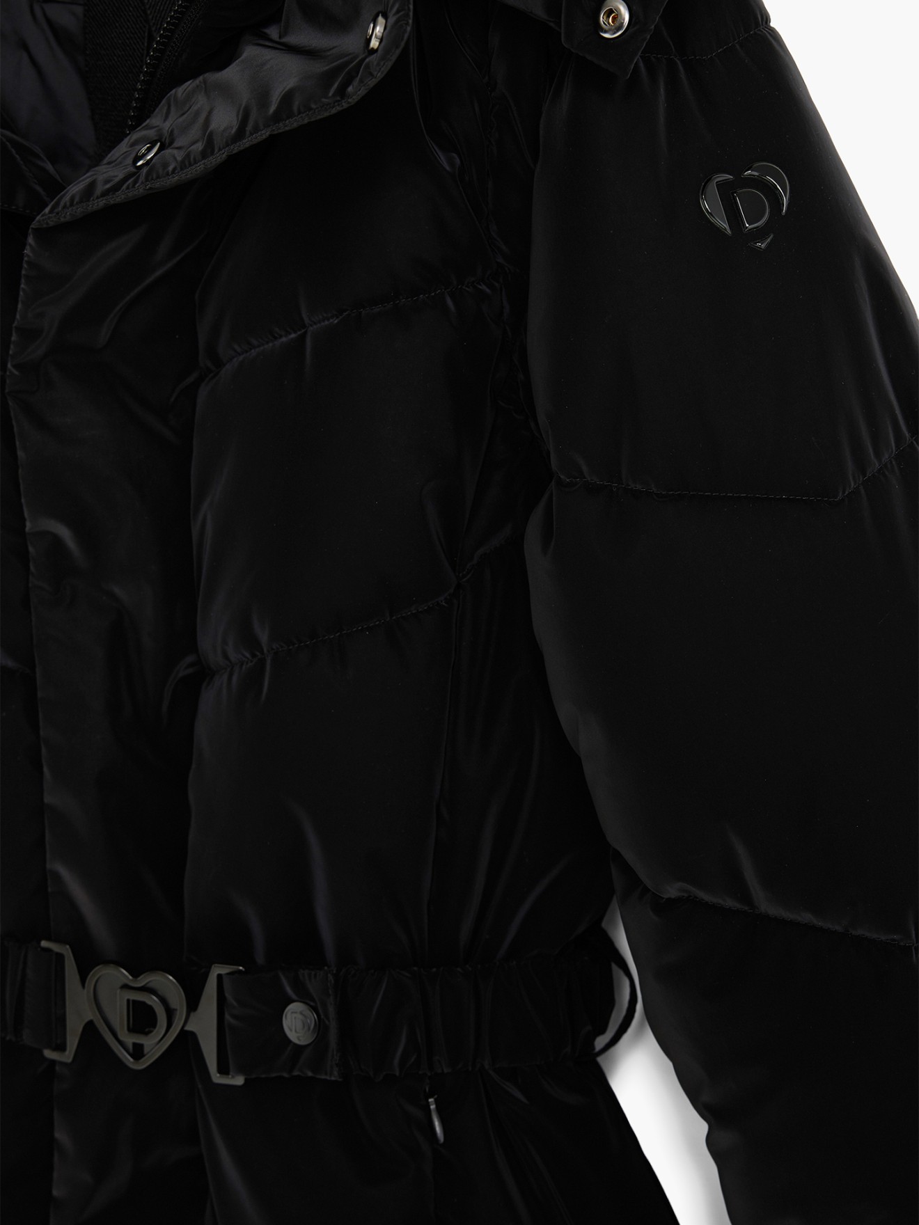 Parka Comprida Acolchoada com Mangas Remov�veis