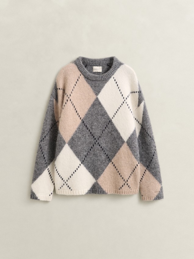 Camisola Oversize com Gola Redonda