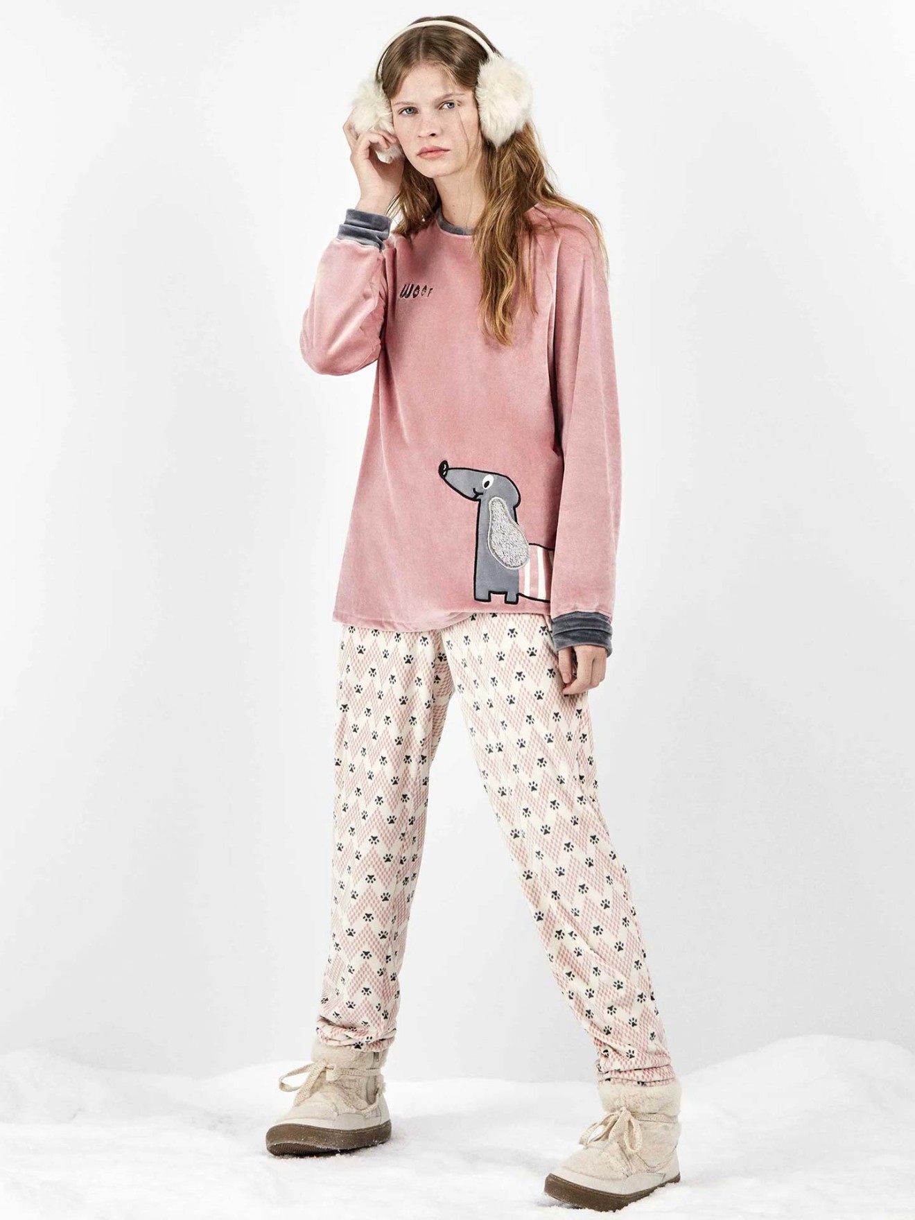 Pijama Polar Elástico Estampado