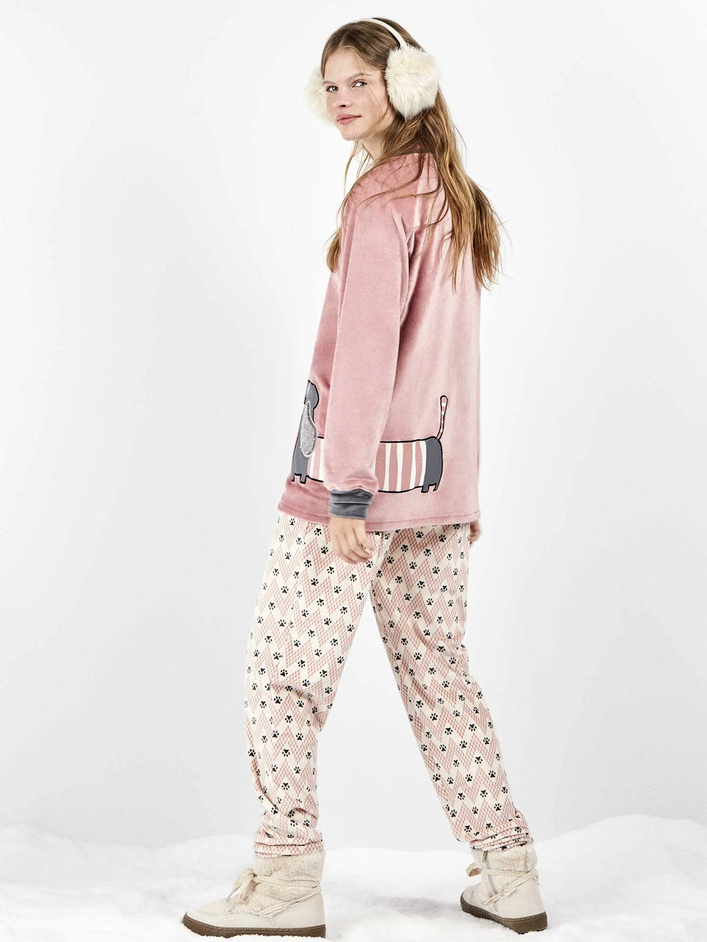 Pijama Polar Elástico Estampado