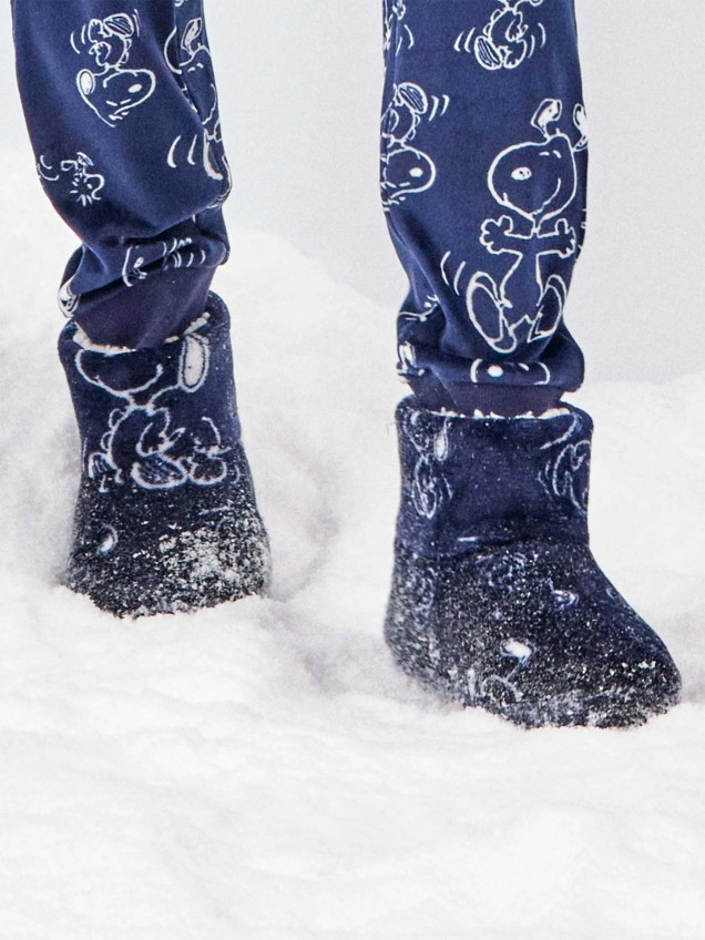 Pantufas Tipo Bota com Estampado