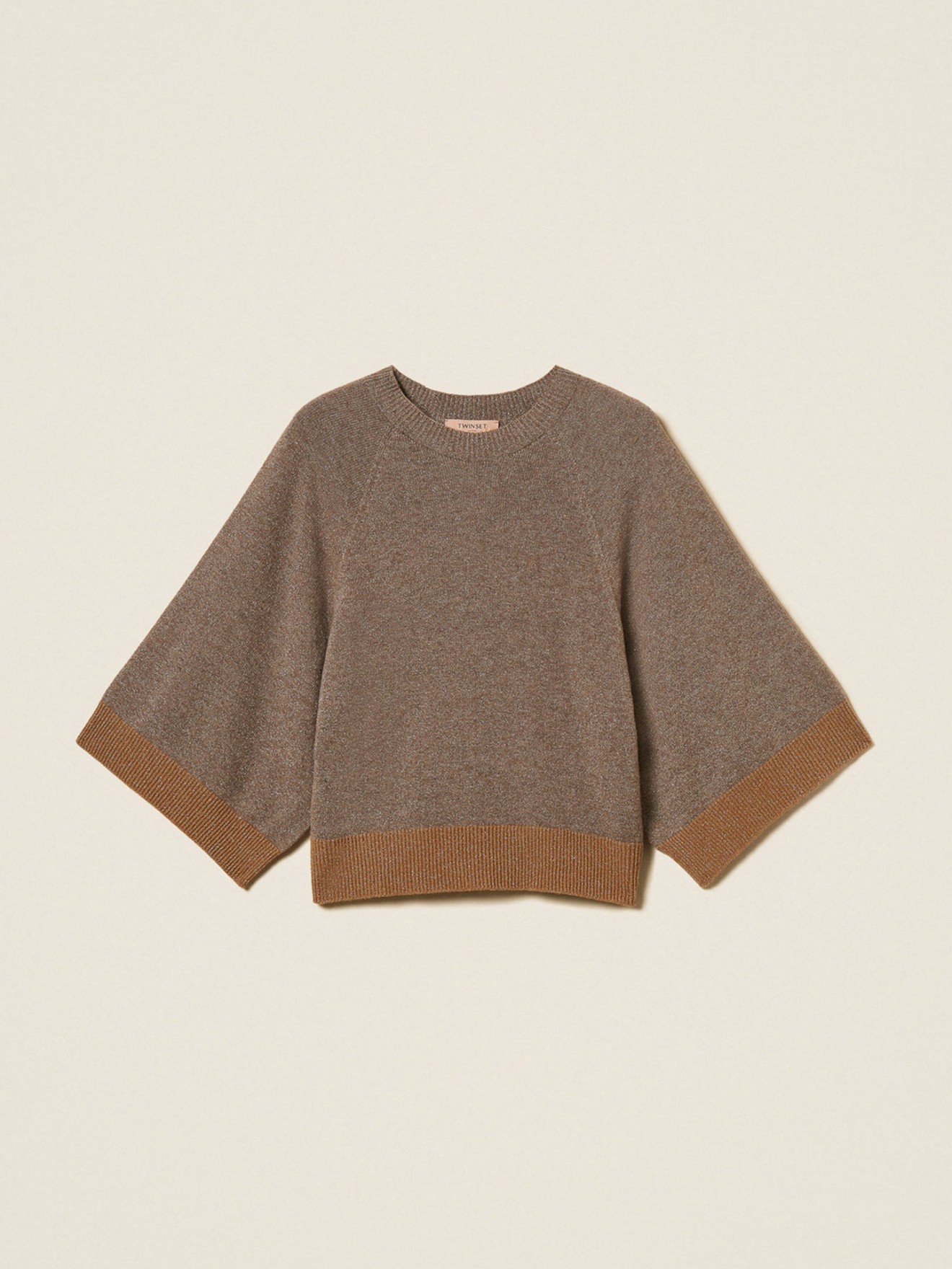 Camisola Cropped com Lurex