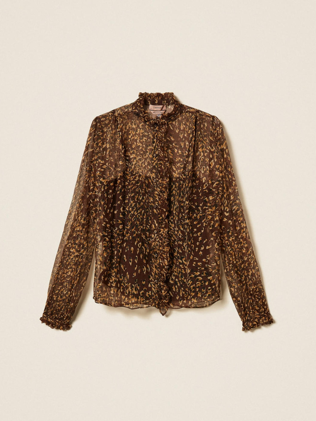 Camisa de Seda com Padr�o