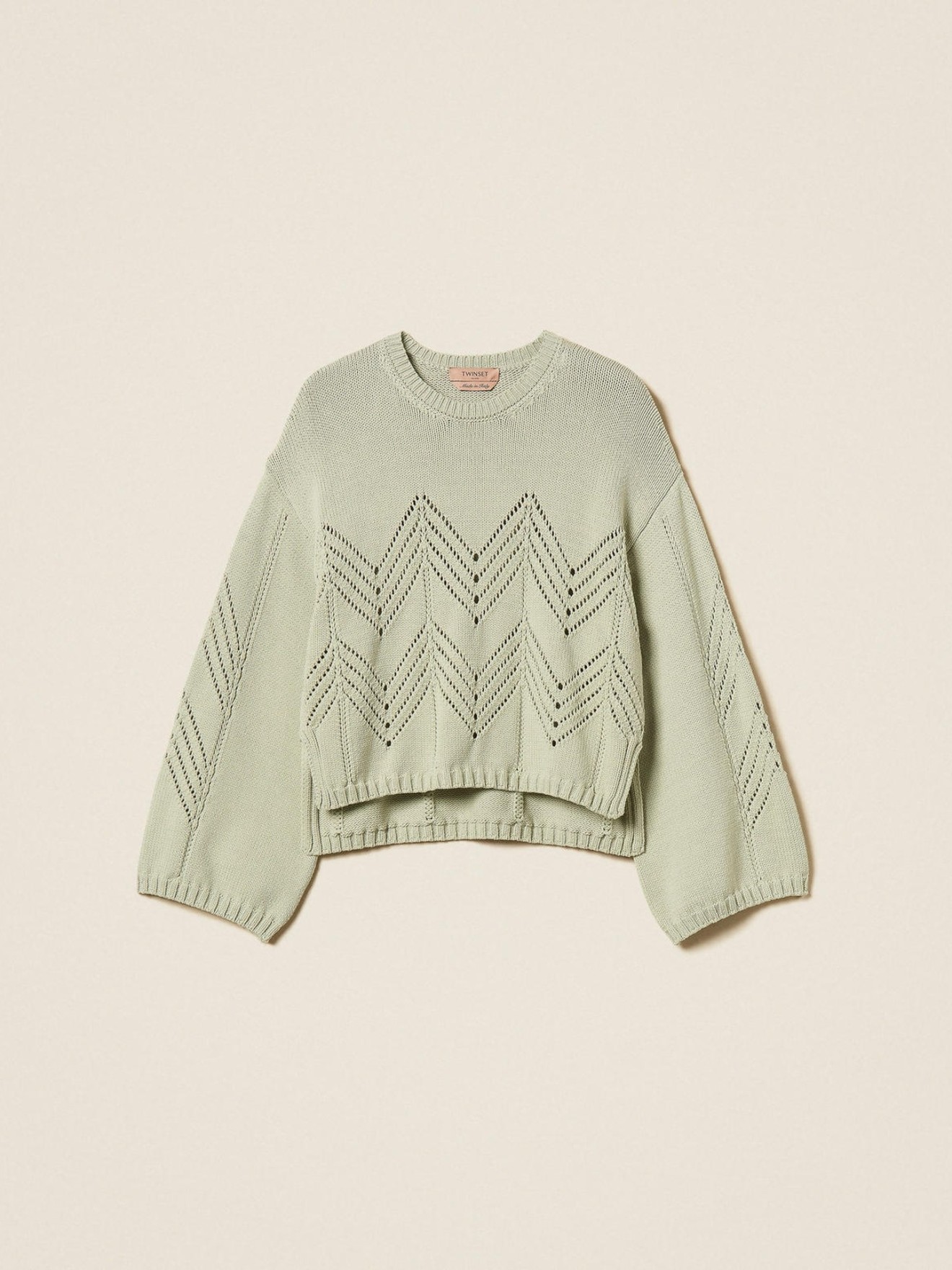 Camisola de Malha com Padrão Chevron