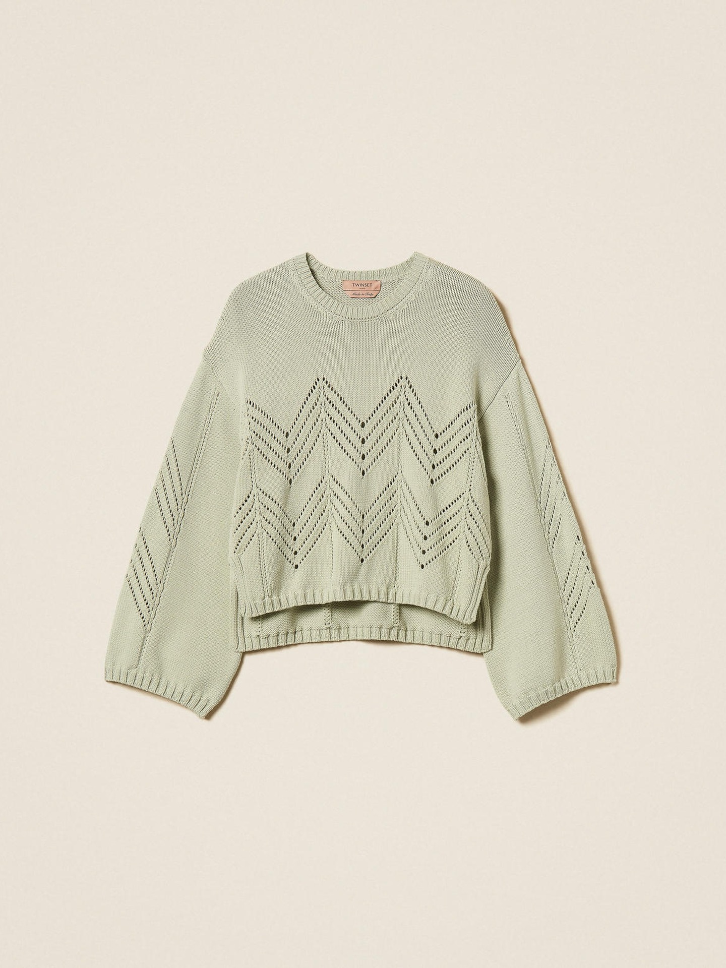 Camisola de Malha com Padrão Chevron