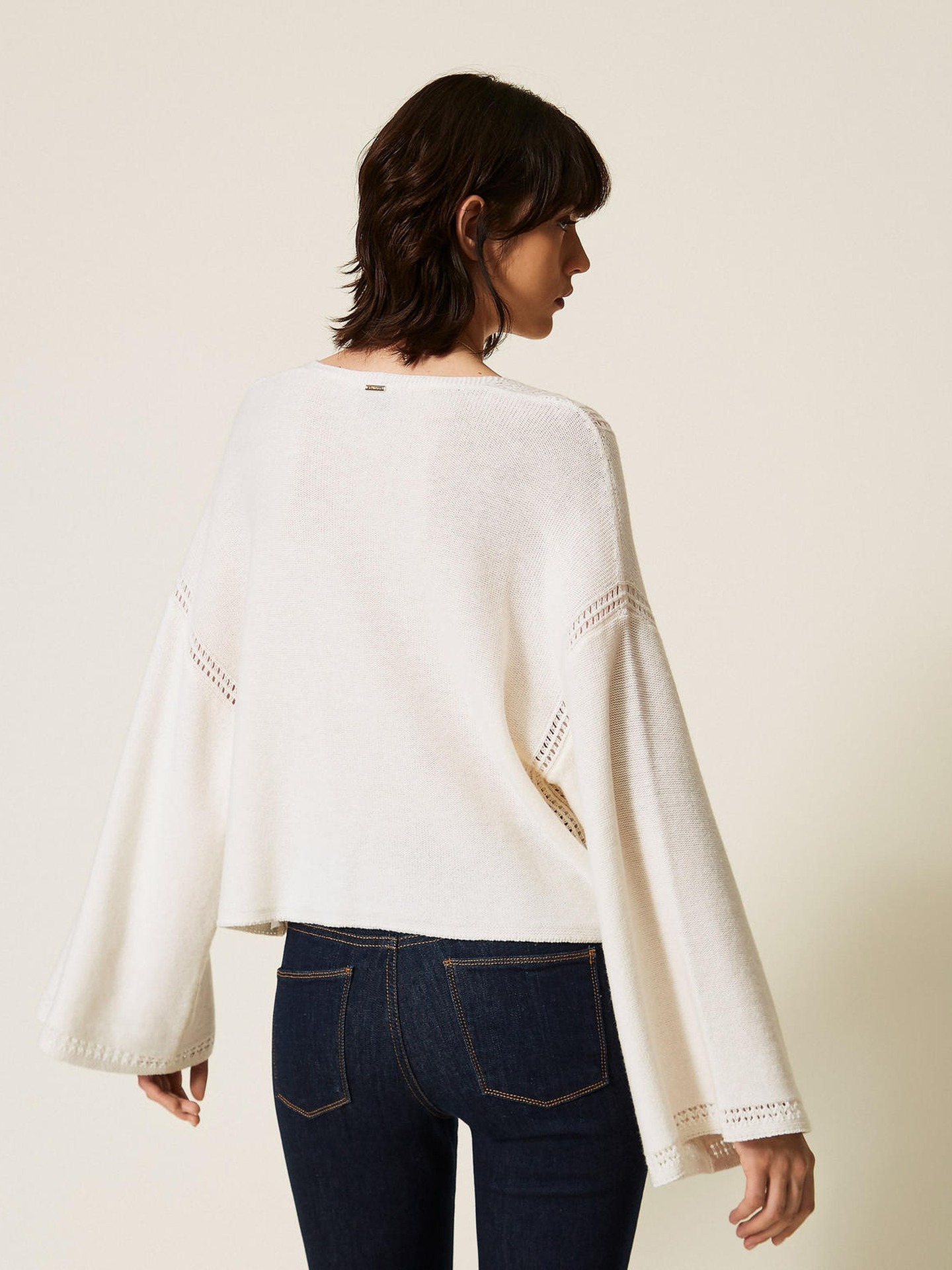 Camisola de Malha Larga Perfurada
