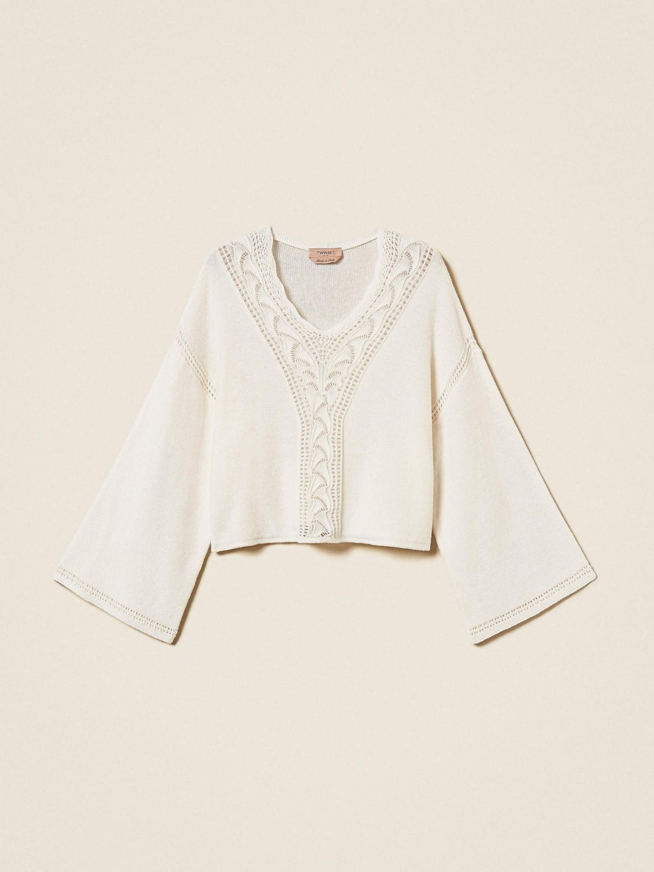 Camisola de Malha Larga Perfurada