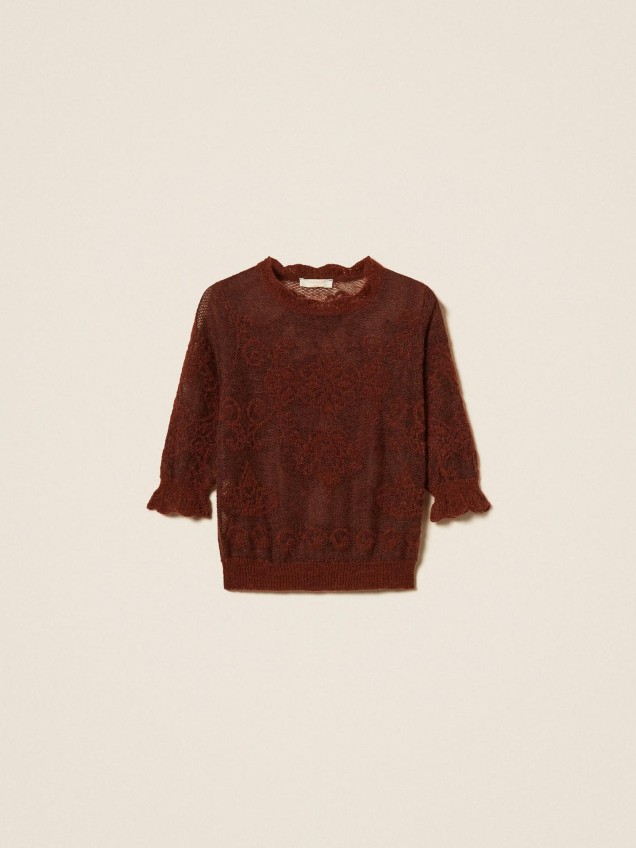 Camisola Jacquard em Mistura de Alpaca