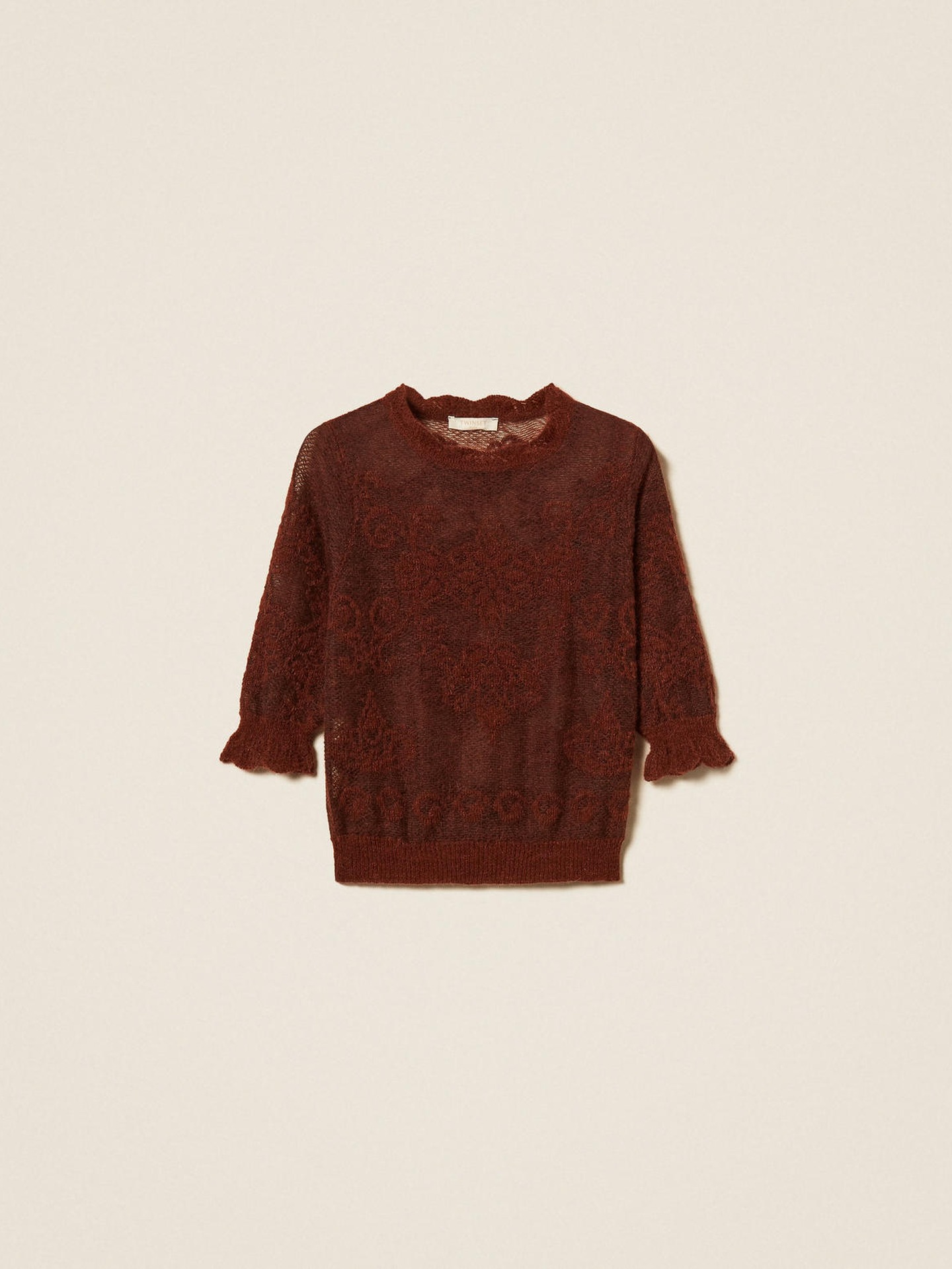 Camisola Jacquard em Mistura de Alpaca