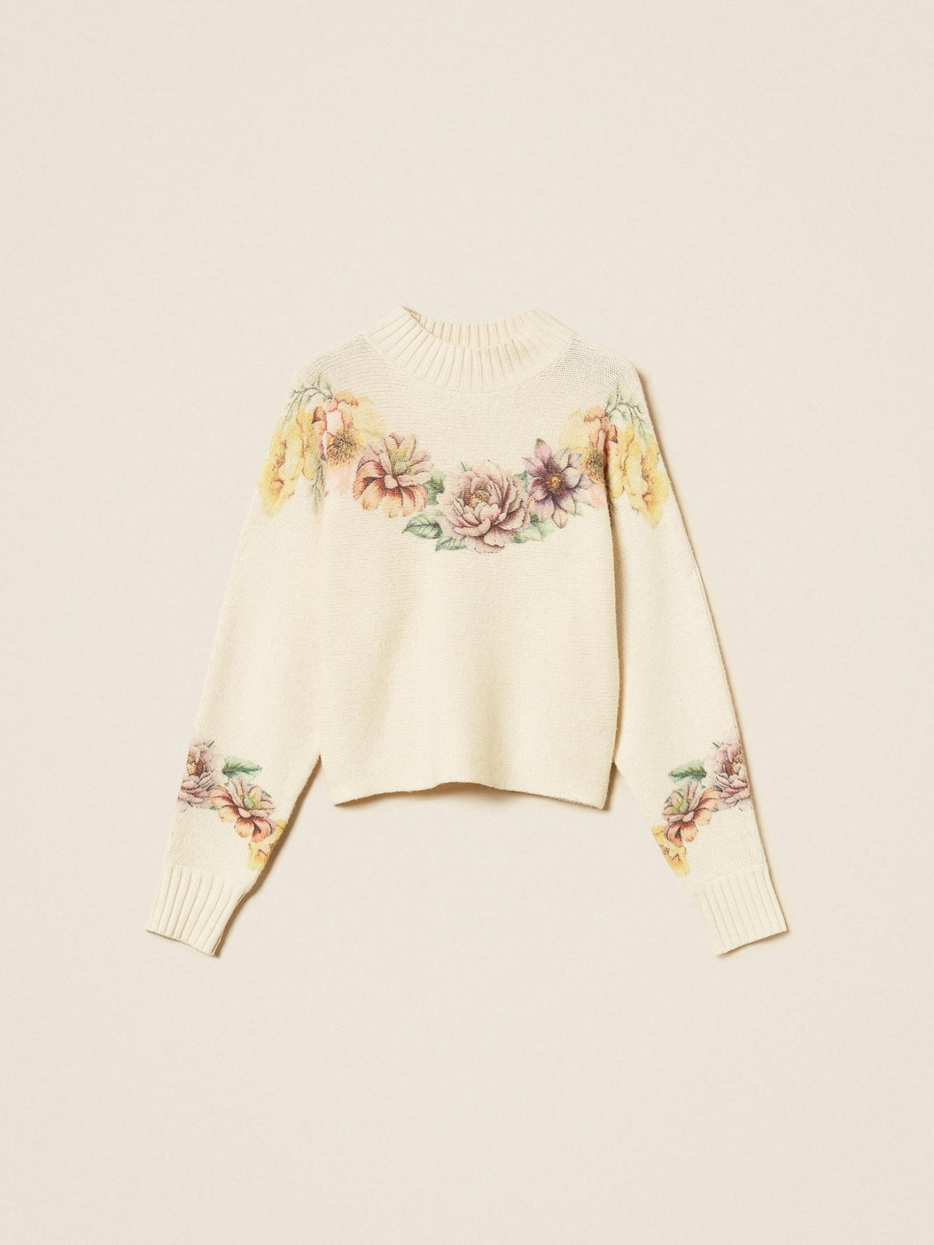 Camisola de Malha com Estampado Floral