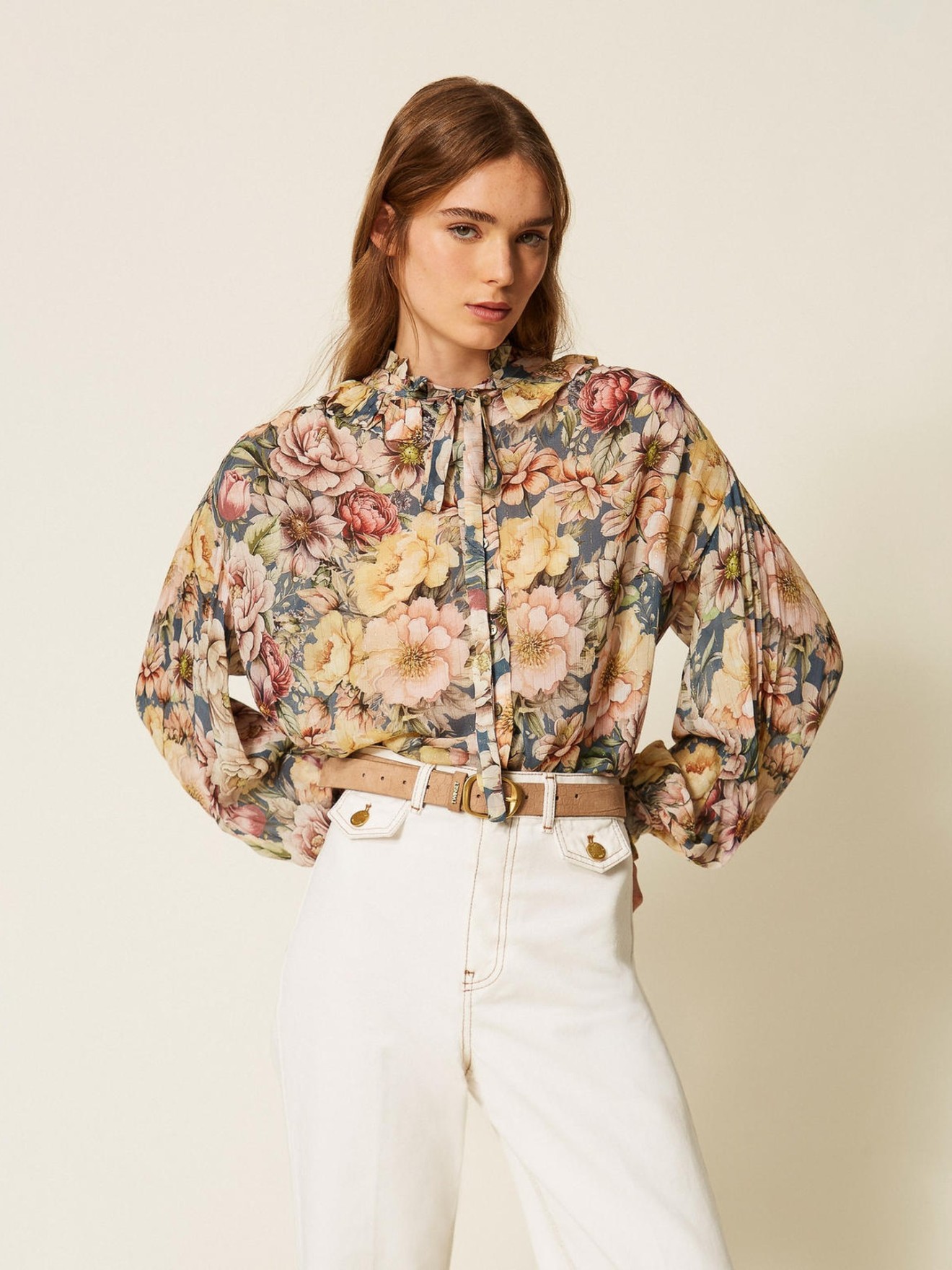 Blusa com Padrão Floral