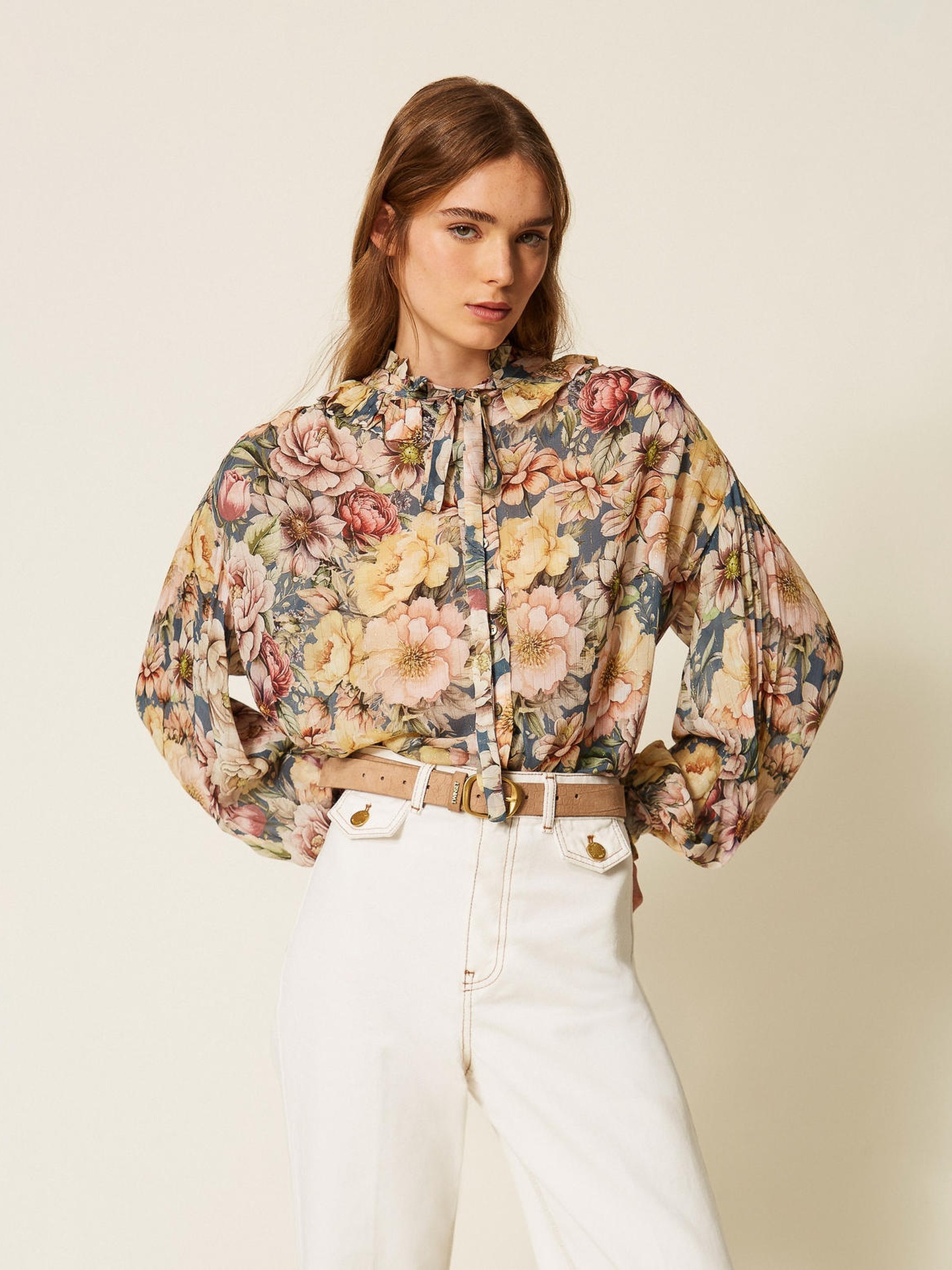Blusa com Padrão Floral