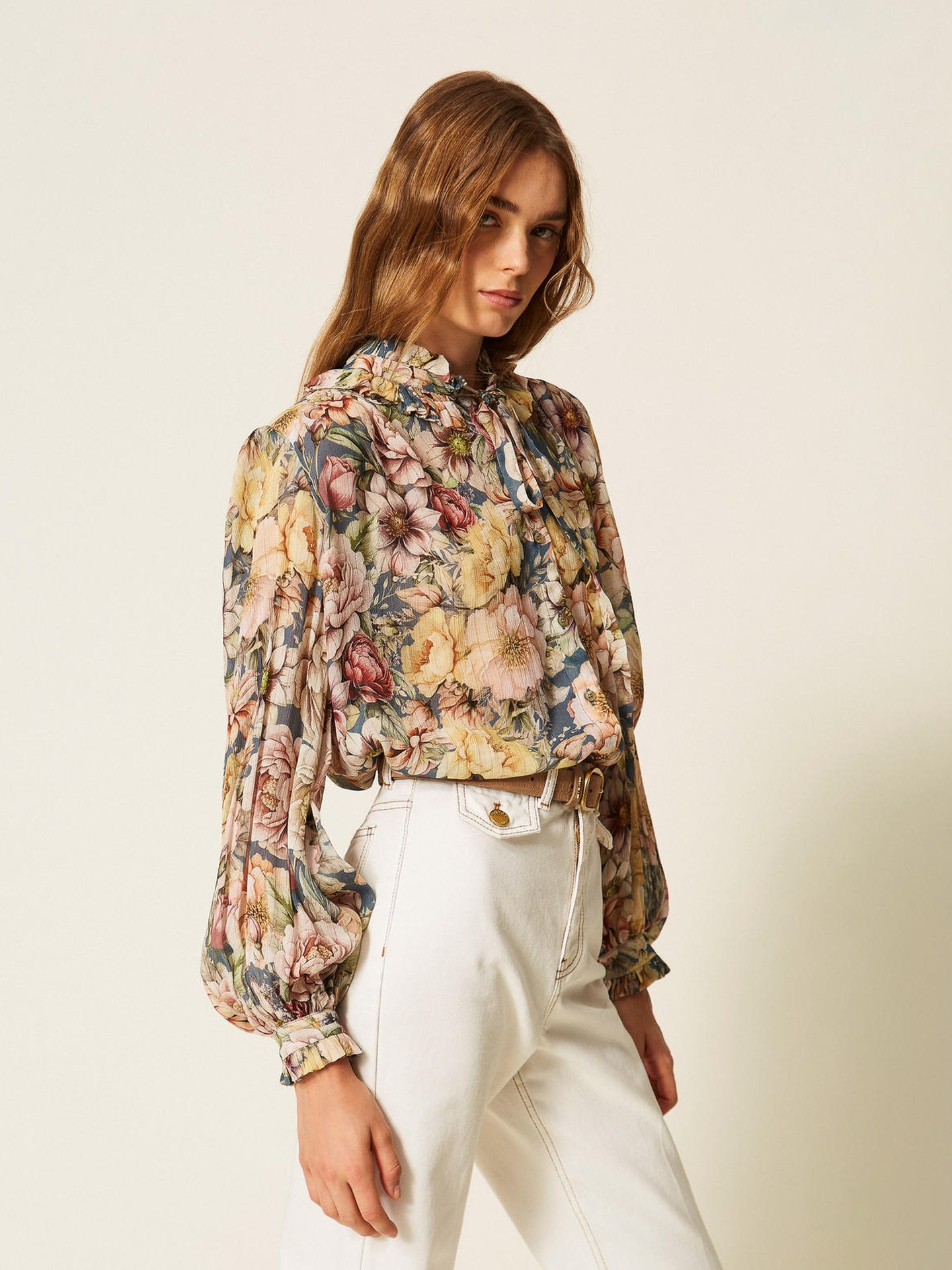 Blusa com Padrão Floral