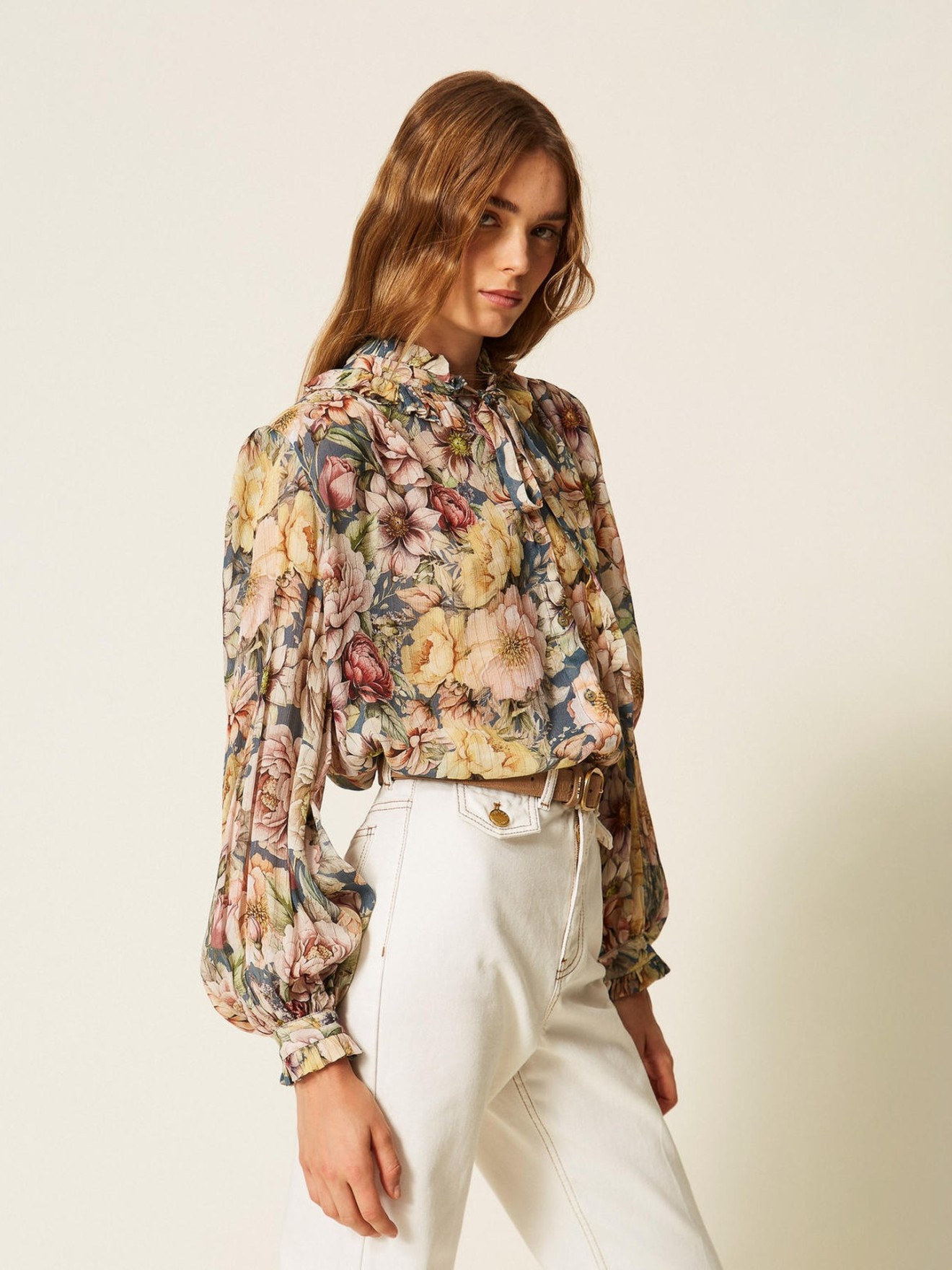 Blusa com Padrão Floral