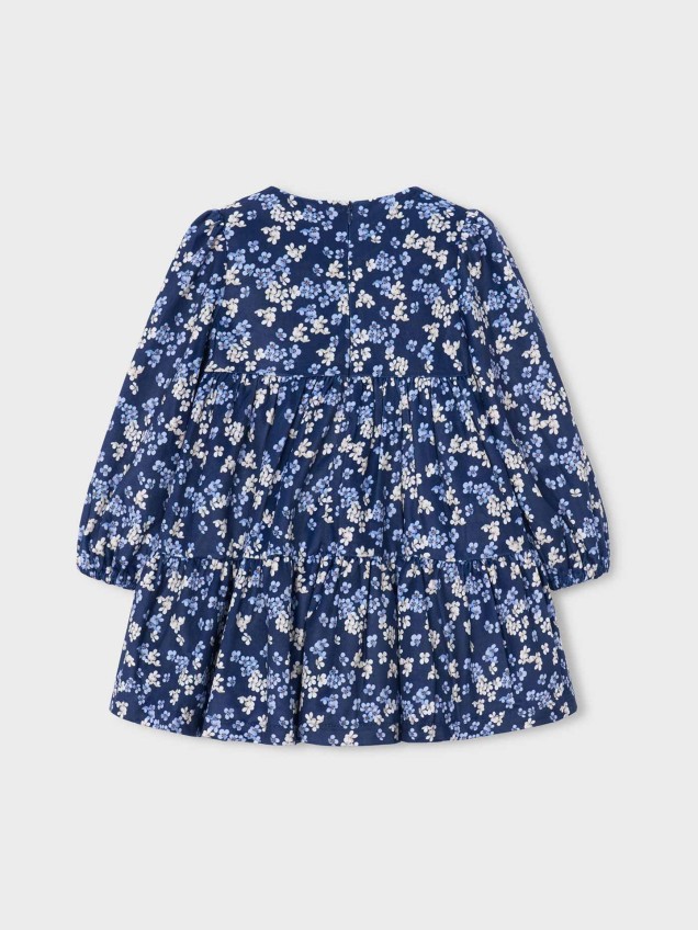 Vestido Estampado com Manga Comprida