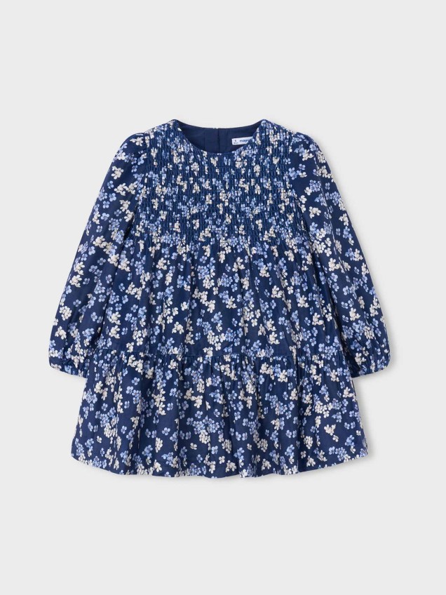 Vestido Estampado com Manga Comprida