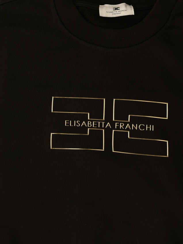 Sweatshirt com Fechos de Correr nas Mangas