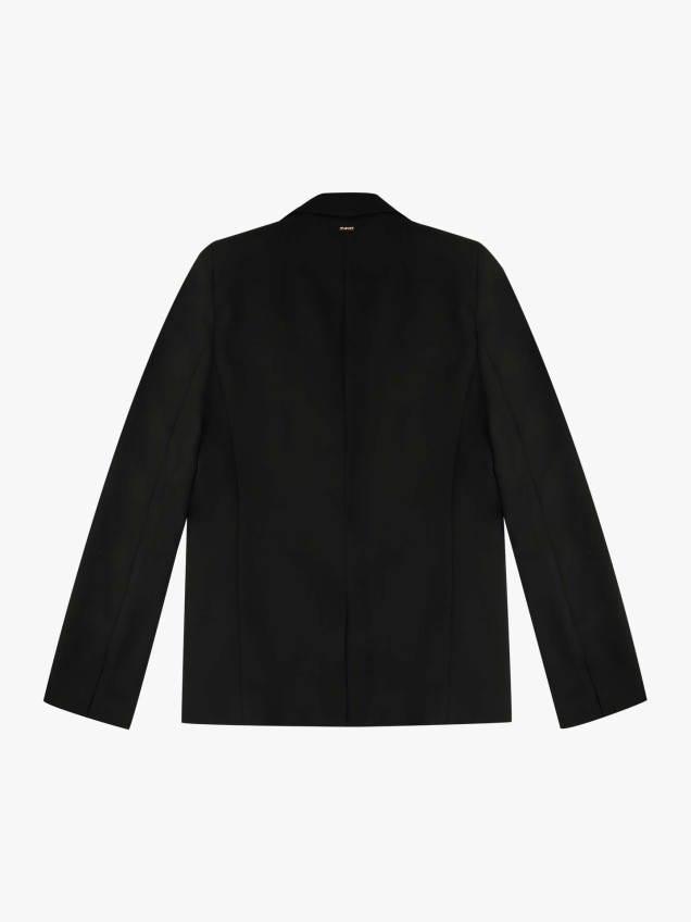Blazer em Crepe com Botão de Coração