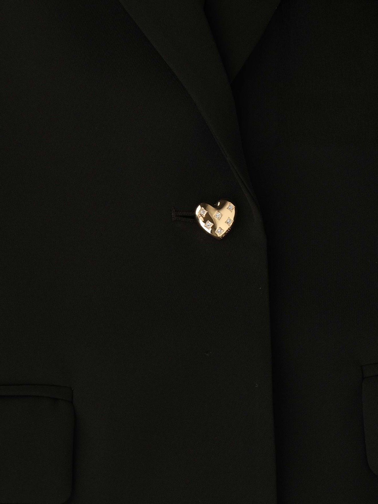 Blazer em Crepe com Botão de Coração
