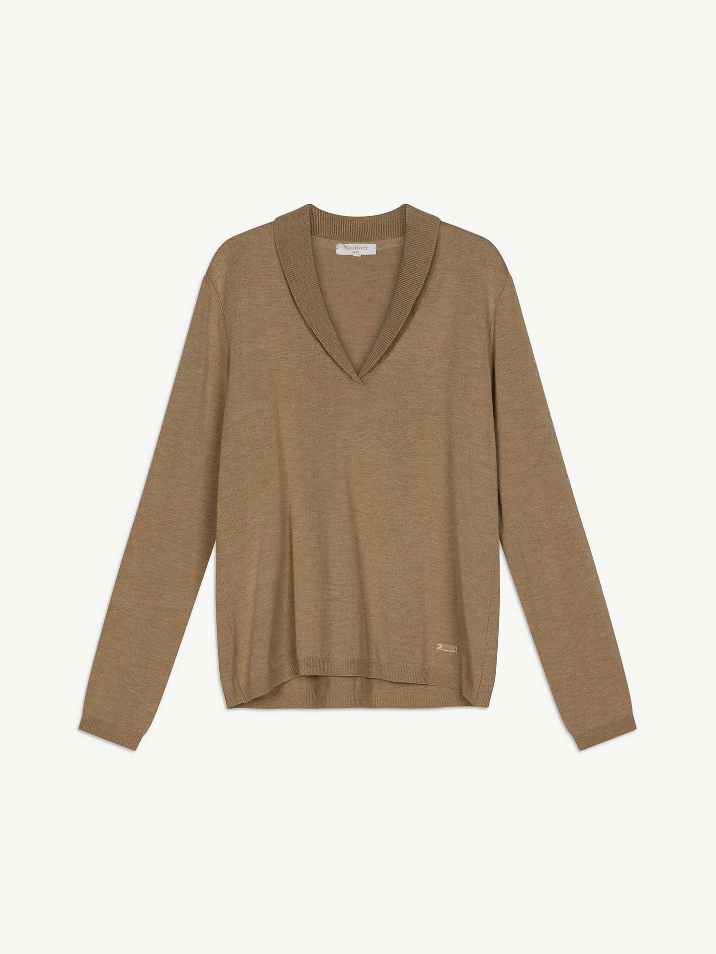 Camisola de Malha com Gola de Lapela