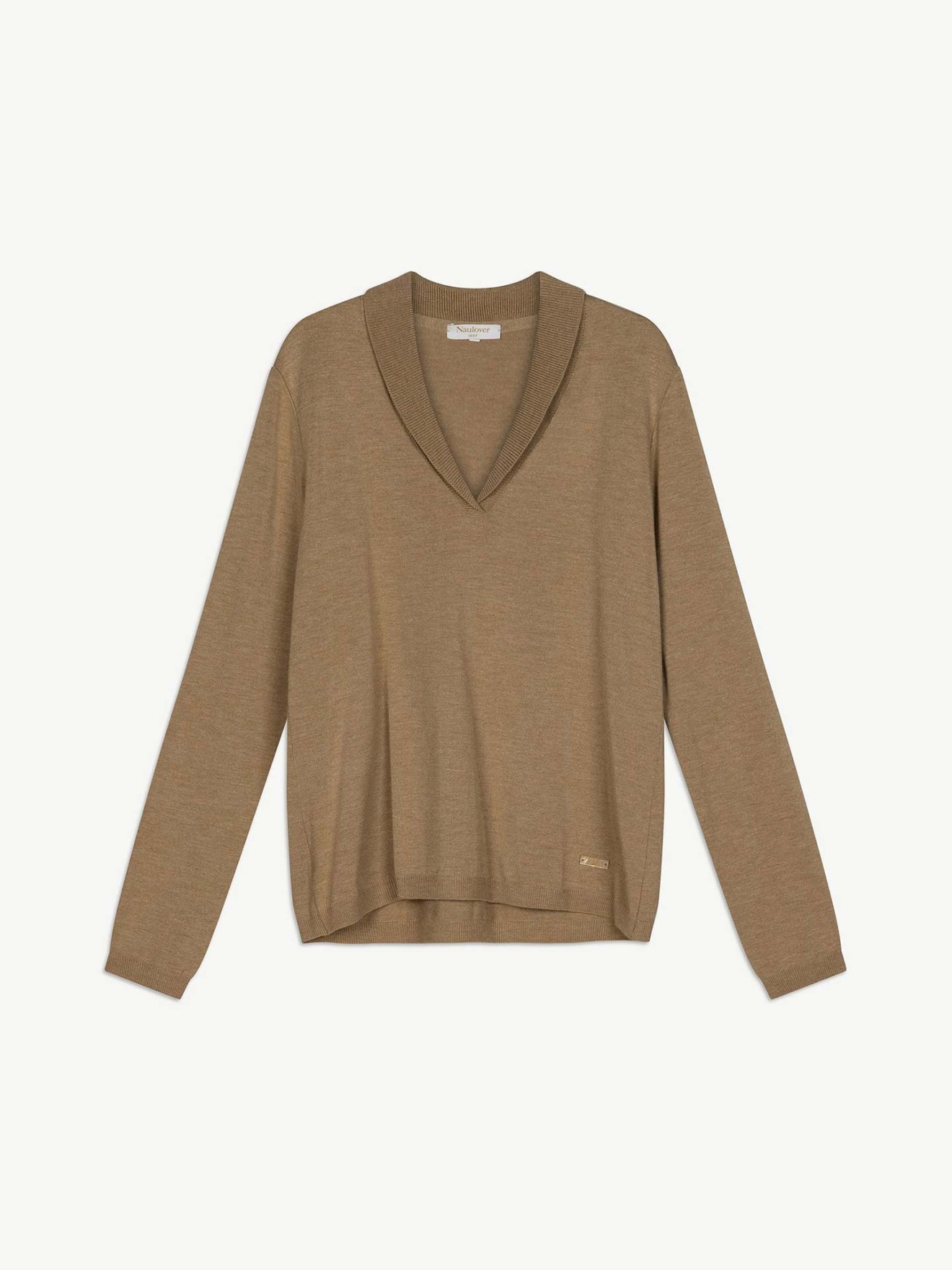 Camisola de Malha com Gola de Lapela