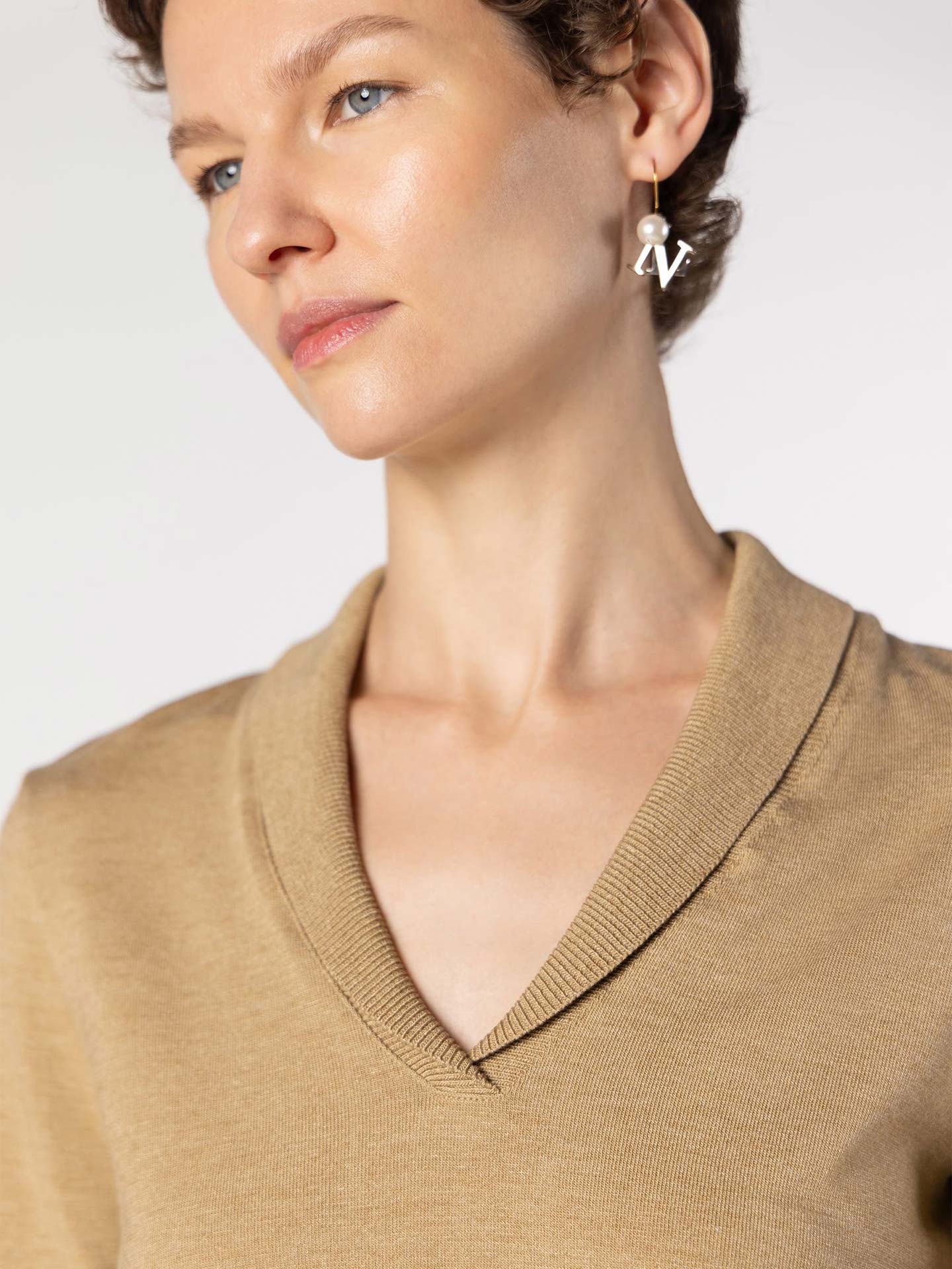 Camisola de Malha com Gola de Lapela