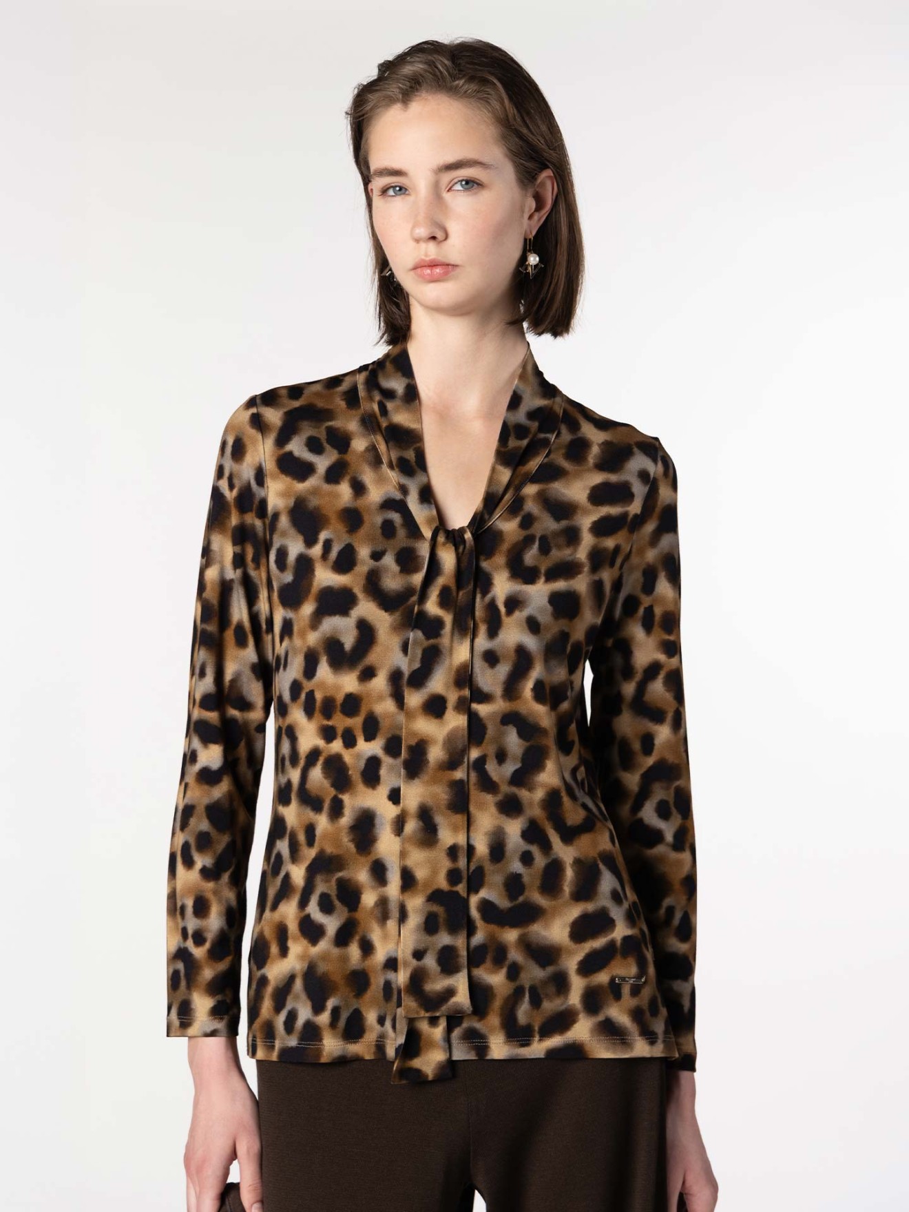 Blusa Animal Print com La�ada