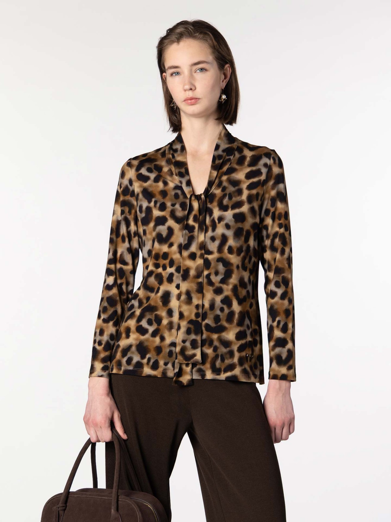 Blusa Animal Print com La�ada