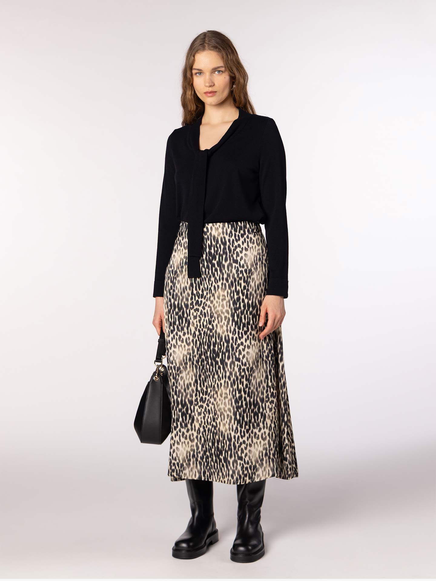 Saia Midi Animal Print