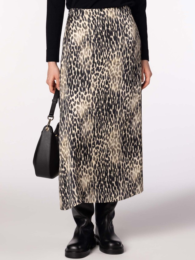 Saia Midi Animal Print