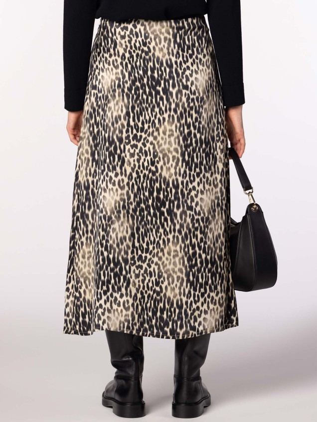 Saia Midi Animal Print
