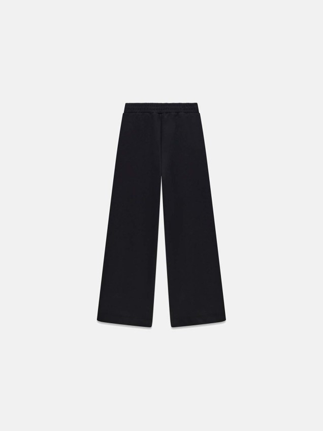 Calças Wide Leg com Cintura Elástica