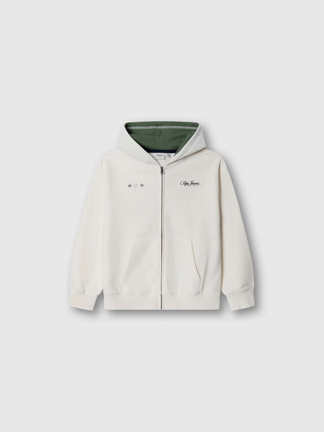 Sweatshirt com Capuz e Fecho Relaxed Fit