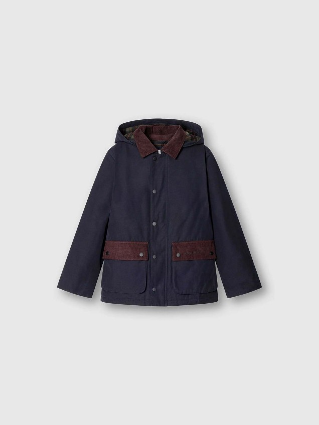 Parka com Capuz Removível e Fecho de Correr