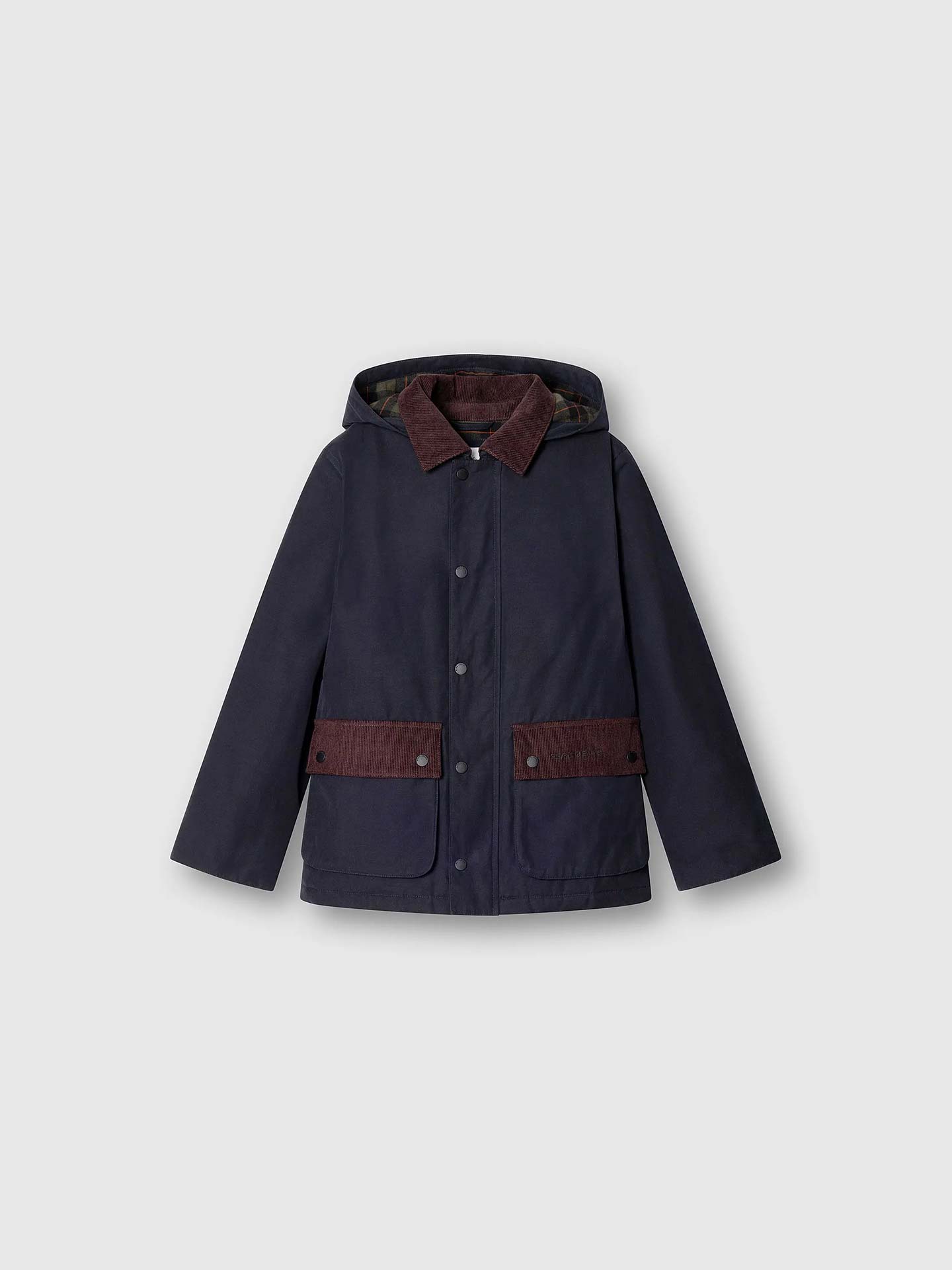 Parka com Capuz Removível e Fecho de Correr