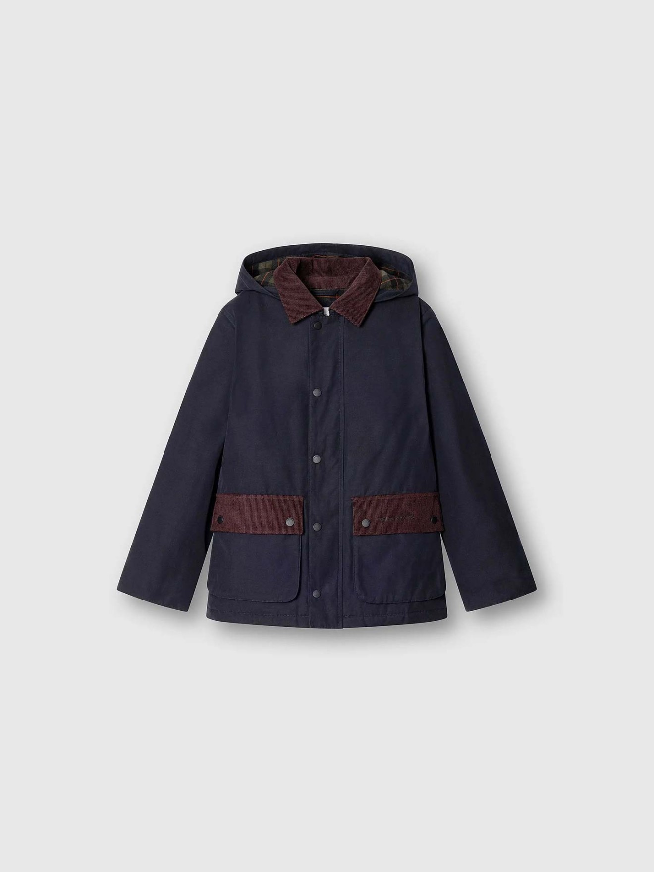 Parka com Capuz Removível e Fecho de Correr