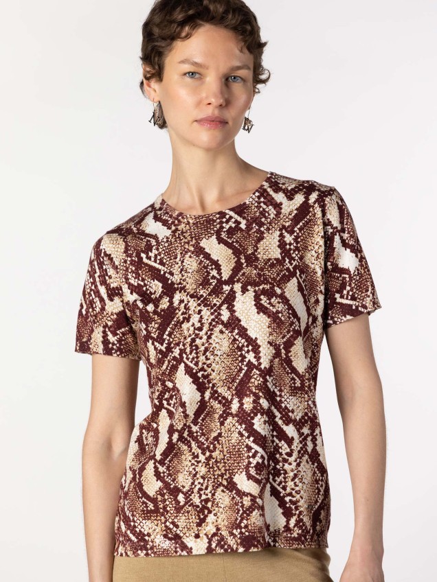 Conjunto de Duas Peças com Animal Print
