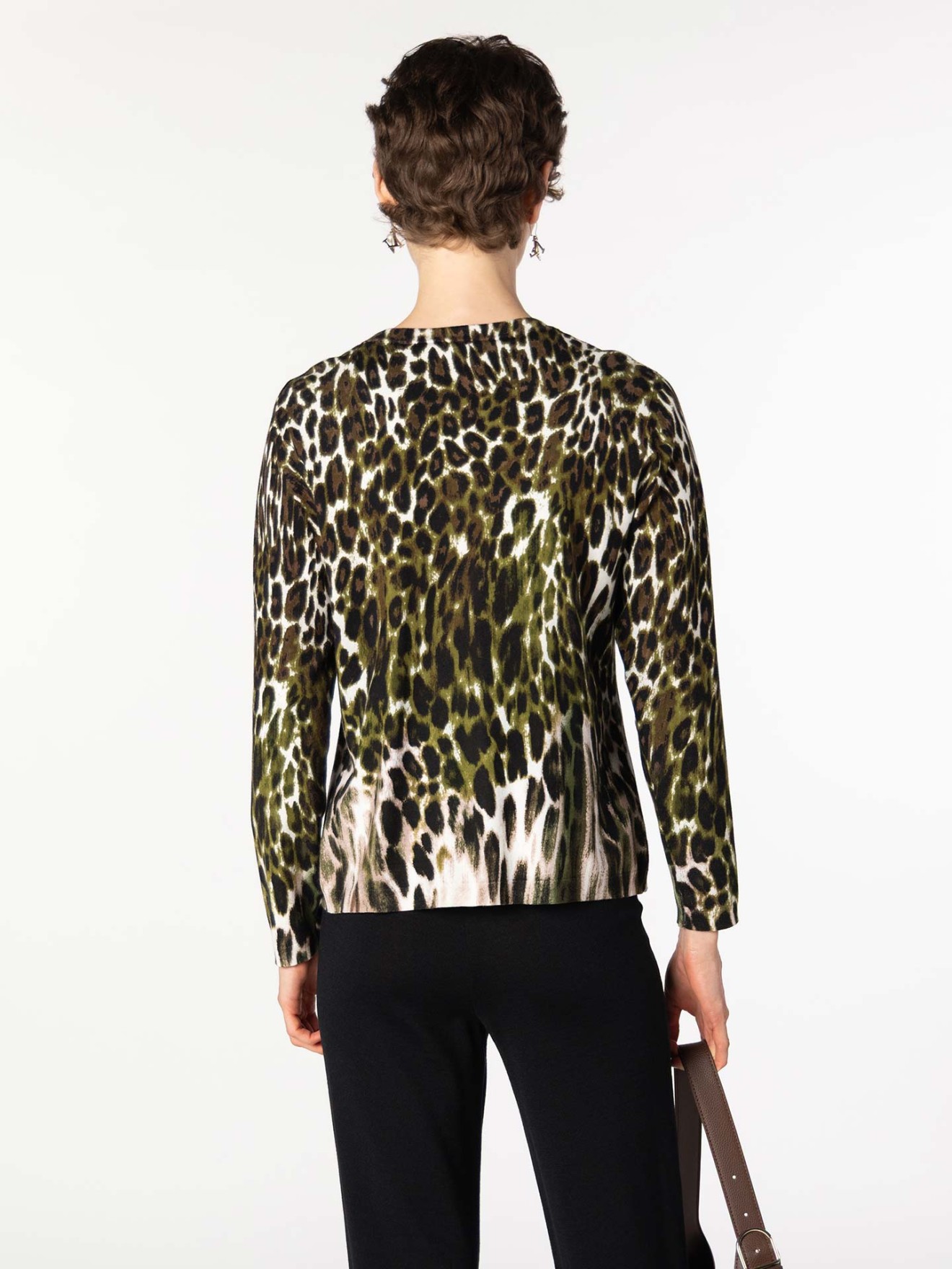 Conjunto de Duas Peças em Malha com Animal Print