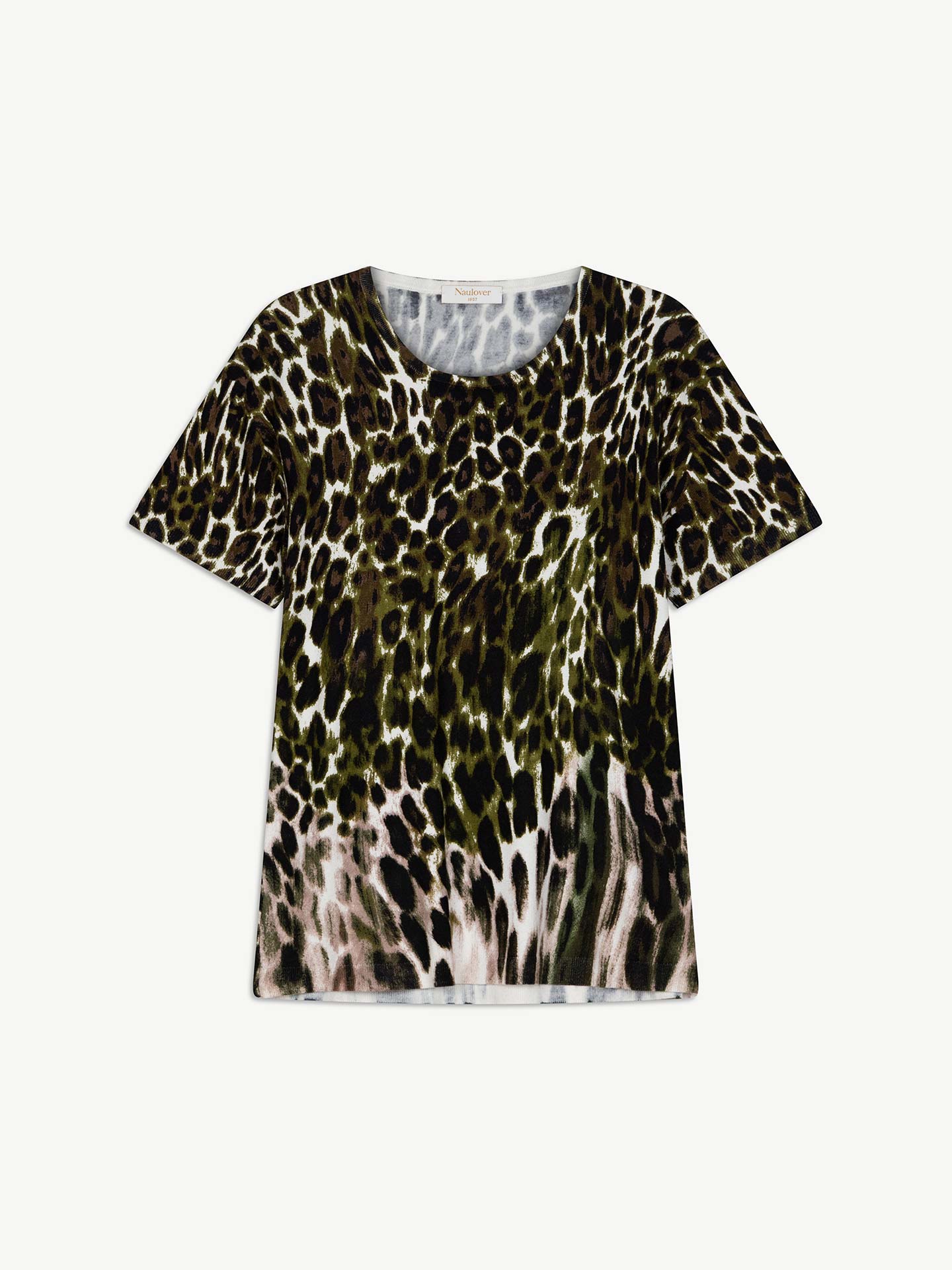 Conjunto de Duas Peças em Malha com Animal Print