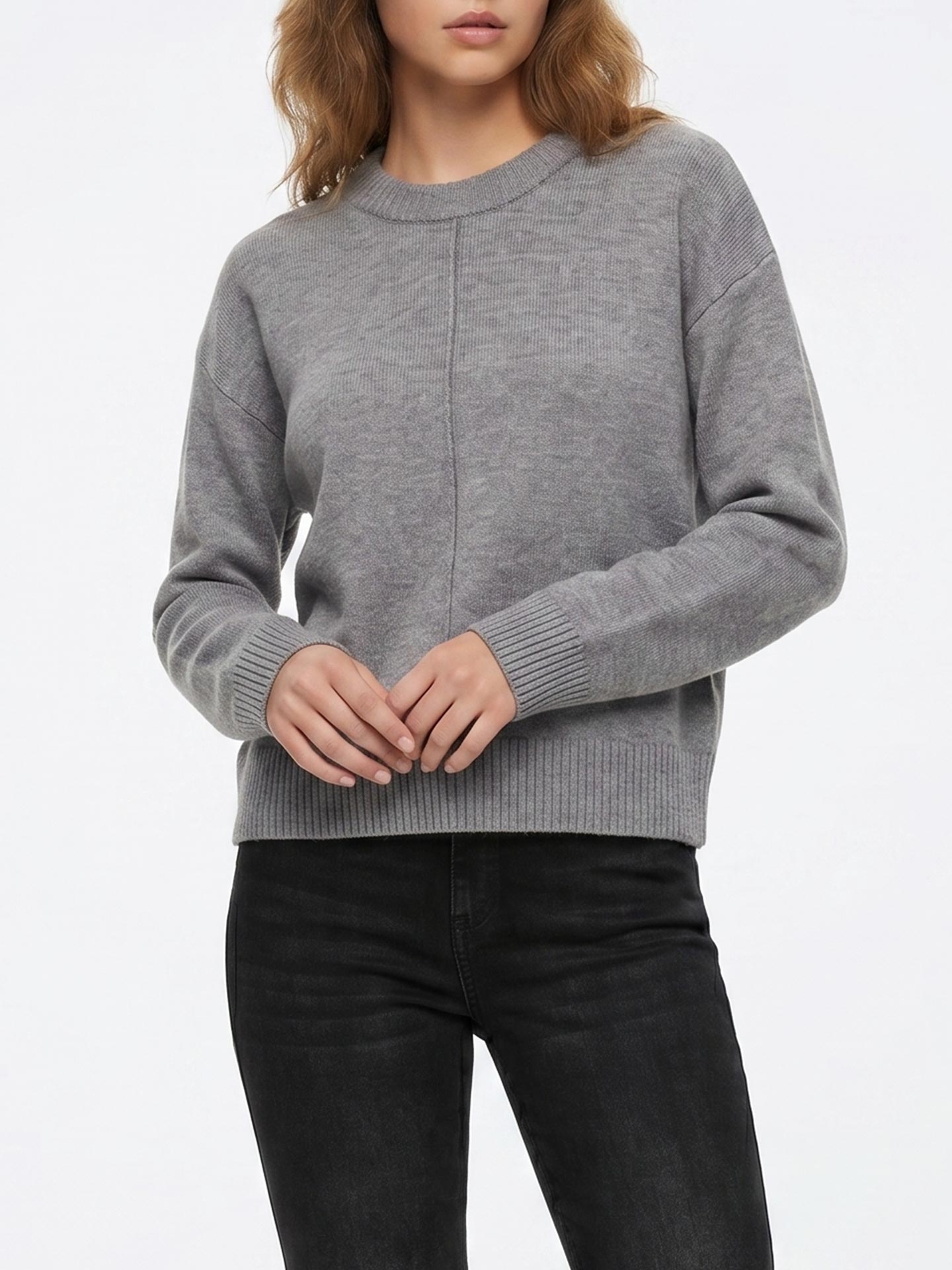 Camisola de Malha com Gola Redonda