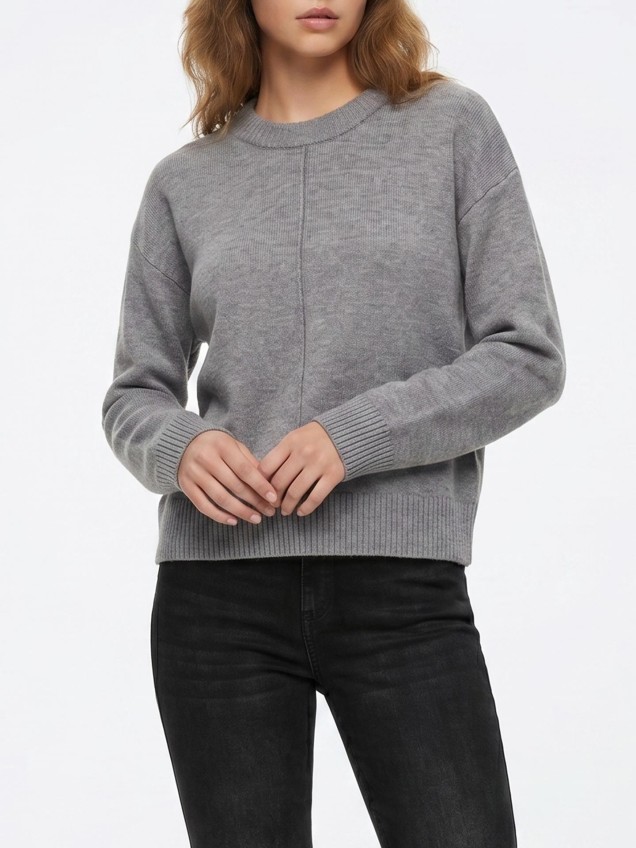 Camisola de Malha com Gola Redonda