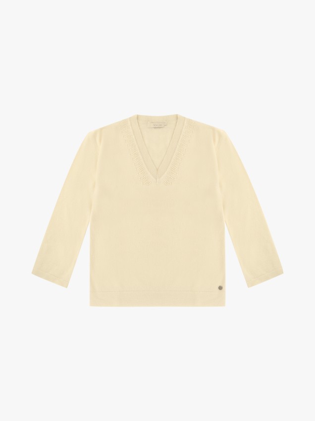 Camisola de Malha com Decote em V