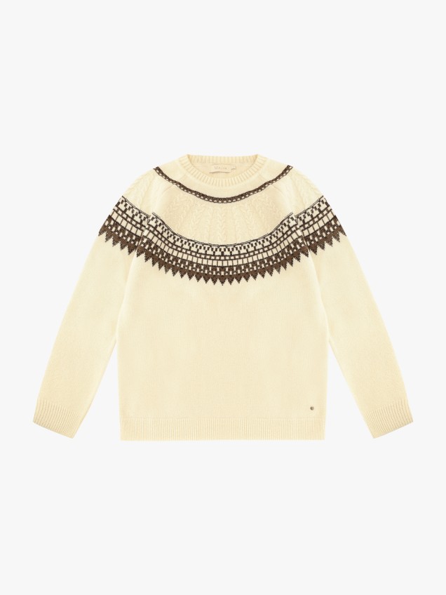 Camisola de Malha com Decote Rente